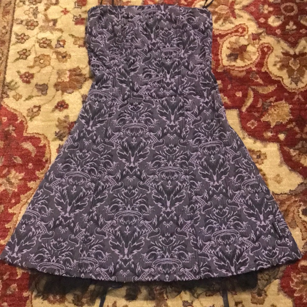 Purple and black patterned Corset Dress